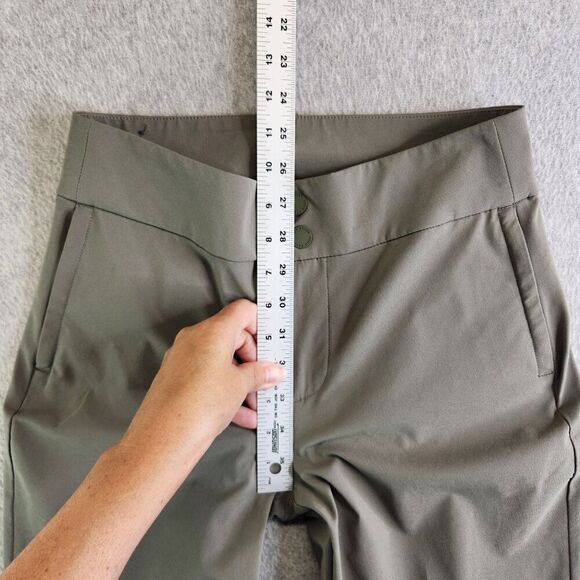 Eddie Bauer Pants Womens 2 Gray Travex Tapered Ankle Slit Zip Pockets Safari - Picture 11 of 16